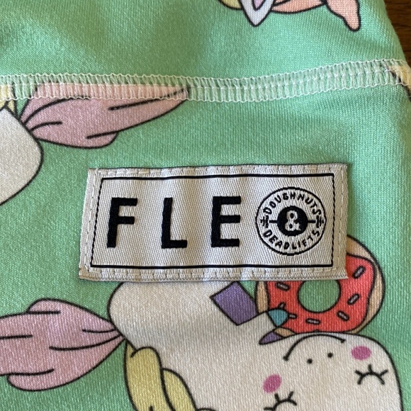*RARE* Fleo + Doughnuts & Deadlifts unicorn doughnut shorts, size S - Picture 3 of 7